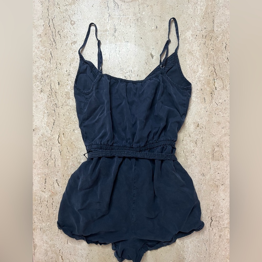 Abercrombie and Fitch Shorts Romper Vintage Washed Navy Blue Size Small - Picture 6 of 7